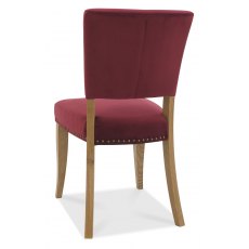 Invictus Upholstered Crimson Velvet Chair