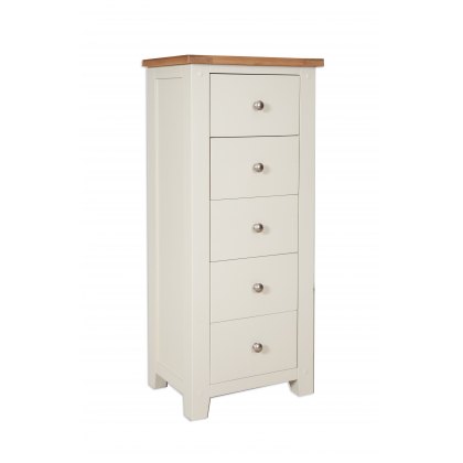 Beachcroft Cream 5 Drawer Tall Chest