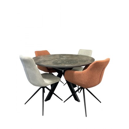 Gail 1.2-1.6m Extending Dining Table & 4 Brynn Chairs