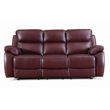 Rosanne 3 Seater Manual Recliner & Manual Recliner Arm Chair in Burgundy