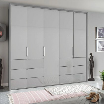Eliana Wardrobe 5 Door 6 Drawer Wardrobe