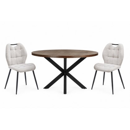 Natalie Dining Table with 2 Ally Chairs