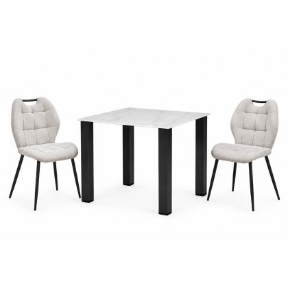 Candice Dining Table with 2 Ada Chairs
