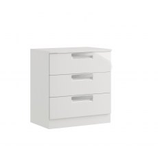 Miley High Gloss 3 Drawer Midi Chest Miley High Gloss 3 Drawer Midi Chest