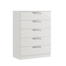 Miley High Gloss 5 Drawer Chest Miley High Gloss 5 Drawer Chest