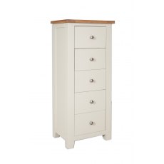 Beachcroft Cream 5 Drawer Tall Chest