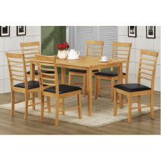 Harleston Dining Set Light Oak (6 Chairs) Harleston Dining Set Light Oak (6 Chairs)