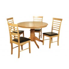 Harleston Round Dining Set Light Oak (4 Chairs) Harleston Round Dining Set Light Oak (4 Chairs)