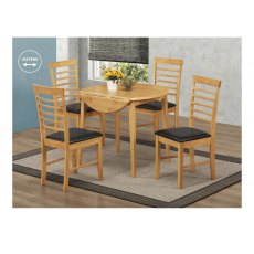 Harleston Round Drop Leaf Dining Set Light Oak (4 Chairs) Harleston Round Drop Leaf Dining Set Light Oak (4 Chairs)