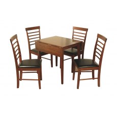 Harleston Square Drop Leaf Dining Set Dark (4 Chairs) Harleston Square Drop Leaf Dining Set Dark (4 Chairs)