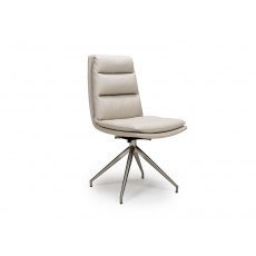 Nardia Taupe Swivel Chair Brushed Steel Legs Nardia Taupe Swivel Chair Brushed Steel Legs