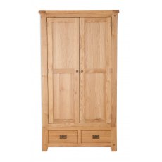 Beachcroft Light Oak 2 Door 2 Drawer Wardrobe Beachcroft Light Oak 2 Door 2 Drawer Wardrobe