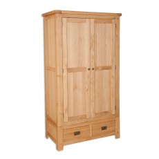 Beachcroft Light Oak 2 Door 2 Drawer Wardrobe