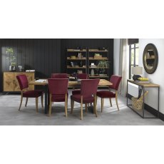 Invictus 6-8 Dining Table Set (Crimson Velvet Chairs) Invictus 6-8 Dining Table Set (Crimson Velvet Chairs)