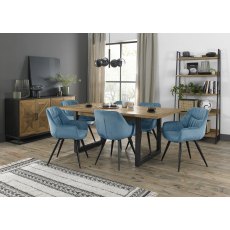 Invictus 6-8 Dining Table Set (Dali Blue Chairs) Invictus 6-8 Dining Table Set (Dali Blue Chairs)