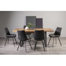Invictus 6-8 Dining Table Set (Fontana Dark Grey Chairs) Invictus 6-8 Dining Table Set (Fontana Dark Grey Chairs)