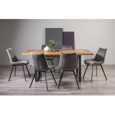 Invictus 6-8 Dining Table Set (Fontana Grey Chairs) Invictus 6-8 Dining Table Set (Fontana Grey Chairs)