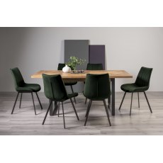 Invictus 6-8 Dining Table Set (Fontana Green Chairs) Invictus 6-8 Dining Table Set (Fontana Green Chairs)