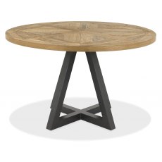 Invictus Circular Dining Table Set (Fontana Dark Grey Chairs)