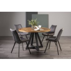 Invictus Circular Dining Table Set (Fontana Grey Chairs) Invictus Circular Dining Table Set (Fontana Grey Chairs)