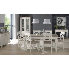 Meredith 6-8 Extending Table Set (Cross Chairs with Bonded Leather) Meredith 6-8 Extending Table Set (Cross Chairs with Bonded Leather)