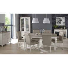 Meredith 6-8 Extending Table Set (Upholstered Chairs) Meredith 6-8 Extending Table Set (Upholstered Chairs)