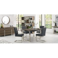 Trevino 4-6 Dining Table Set (Cantilever Black) Trevino 4-6 Dining Table Set (Cantilever Black)