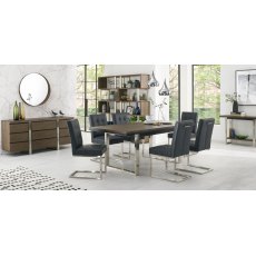 Trevino 6-8 Dining Table Set (Cantilever Black) Trevino 6-8 Dining Table Set (Cantilever Black)
