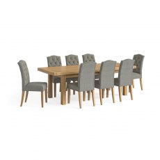 Newmarket Small Extending Dining Table Set (Upholstered Chairs) Newmarket Small Extending Dining Table Set (Upholstered Chairs)