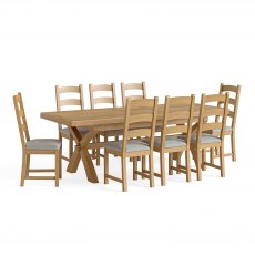 Newmarket Cross Leg Extending Dining Table (Chairs) Newmarket Cross Leg Extending Dining Table (Chairs)