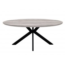 Miranda Oval Table 1.8m with Grey Crystal Chairs