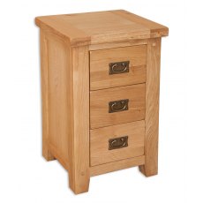 Beachcroft Light Oak 3 Drawer Bedside