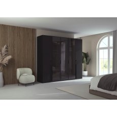 Sabrina Shine 5 Door 3 Glass Wardrobe Sabrina Shine 5 Door 3 Glass Wardrobe