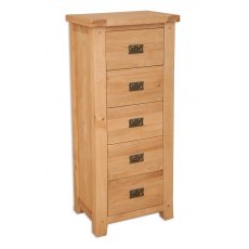 Beachcroft Light Oak 5 Drawer Tall Chest