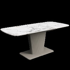Cora White Ceramic Extending Dining Table