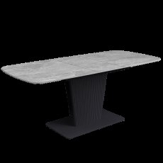 Cora Matte Grey Ceramic Extending Dining Table