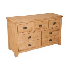 Beachcroft Light Oak 7 Drawer Wide Chest