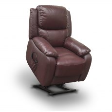 Paloma Dual Motor Riser Recliner Burgundy (Leather/Match) Paloma Dual Motor Riser Recliner Burgundy (Leather/Match)