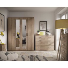 Montreal 4 Drawer Chest (With One Deep Drawer)