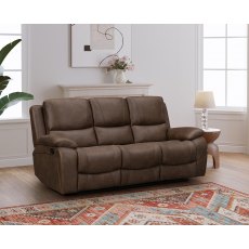 India 3 Seater Manual Recliner in Chocolate