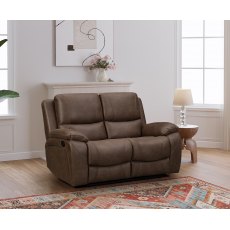 India 2 Seater Manual Recliner in Chocolate