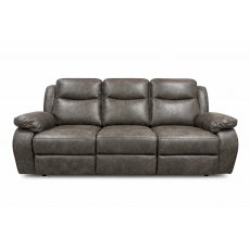 Morgan 3 Seater Manual Recliner in Charcoal Grey