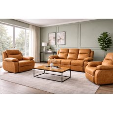 Morgan Manual Recliner in Tobacco Brown