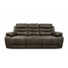 Maddison 3 Seater Manual Recliner in Charcoal Grey