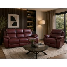 Rosanne 3 Seater Manual Recliner & Manual Recliner Arm Chair in Burgundy Rosanne 3 Seater Manual Recliner & Manual Recliner Arm Chair in Burgundy