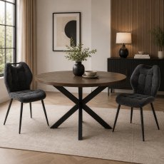 Natalie Dining Table with 2 Ally Charcoal Chairs Natalie Dining Table with 2 Ally Charcoal Chairs