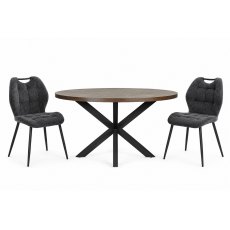 Natalie Dining Table with 2 Ally Charcoal Chairs Natalie Dining Table with 2 Ally Charcoal Chairs