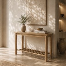 Devonshire Oak Console Table with Shelf Devonshire Oak Console Table with Shelf