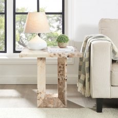 Artist Lamp Table in Mottled Mocha Artist Lamp Table in Mottled Mocha