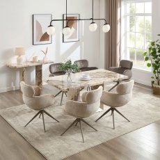 Artist Dining Table in Mottled Mocha Artist Dining Table in Mottled Mocha